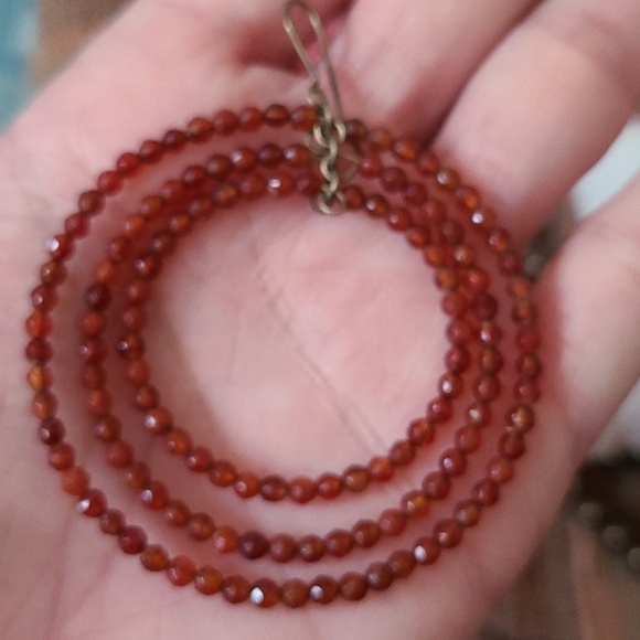 Carnelian Bead Earrings - Picture 4 of 10